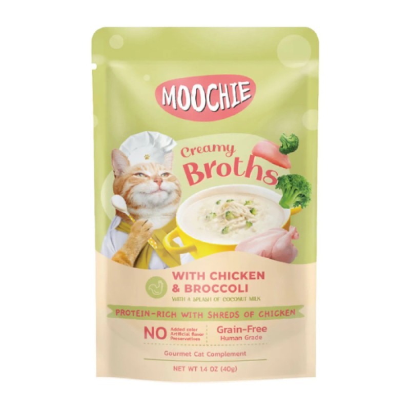 Moochie - Kitten Creamy Broth With Chicken & Broccoli