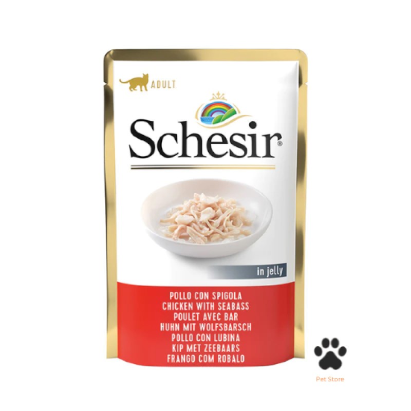 Schesir Cat Pouch Chicken with Seabass in Jelly