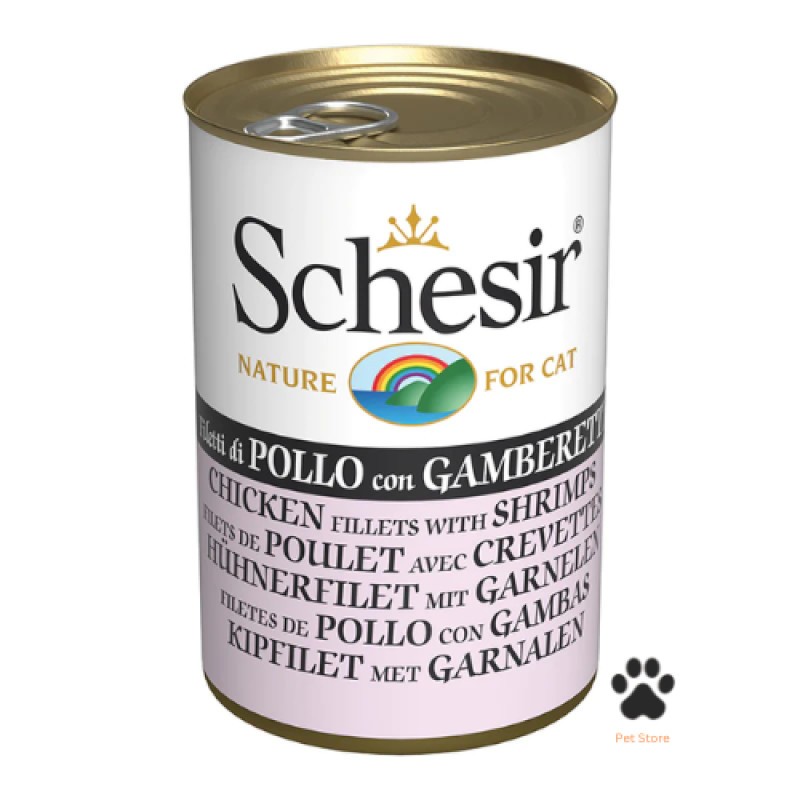 Schesir Cat Chicken Fillet with Shrimps