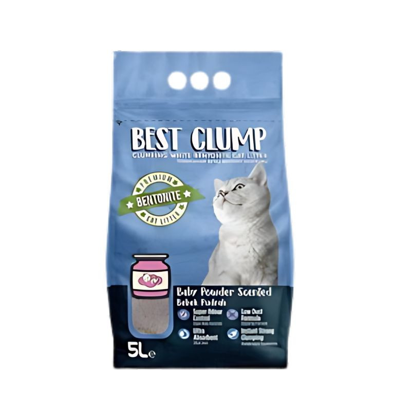 5KG CAT LITTER BEST CLUMP BABY POWDER SCENTED