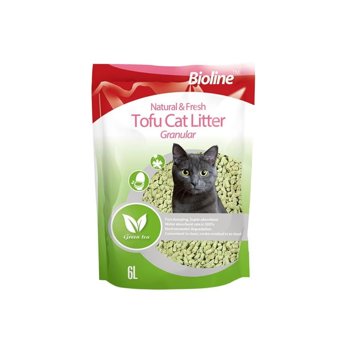 Bioline Tofu Cat Litter - Green Tea