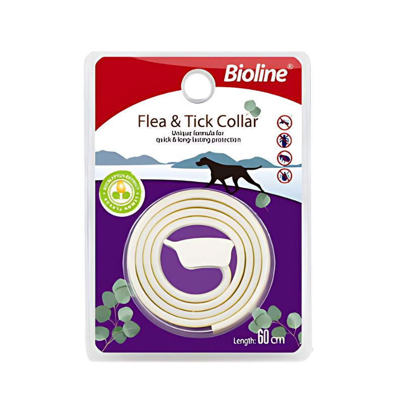 Bioline Flea and Tick Collar for Dogs - Eucalyptus Extract (lemon flavor)