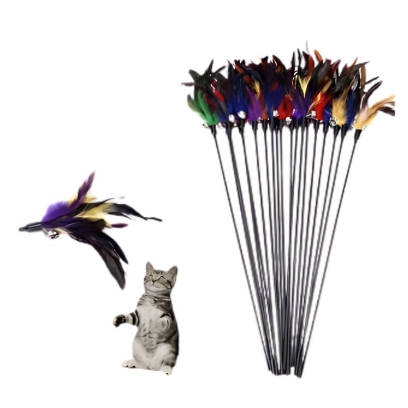 MISC FEATHER TOY STICK